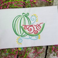 Summer Watermelon Machine Embroidery Design